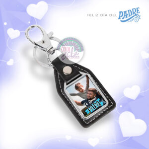 LLAVERO ECO CUERO METÁLICO