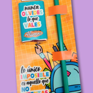 SET CHOCOLATE + LÁPIZ GRAFITO SOBRE CARTÓN