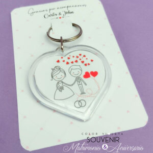 LLAVERO CORAZÓN ACRÍLICO