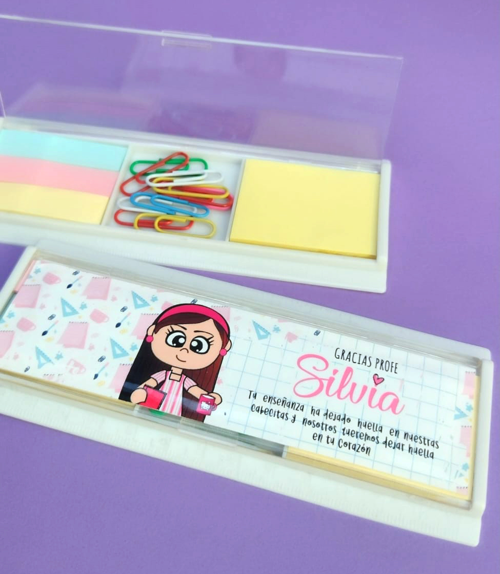 CAJITA PORTANOTAS Y CLIPS DÍA DEL PROFESOR - Imagen 4