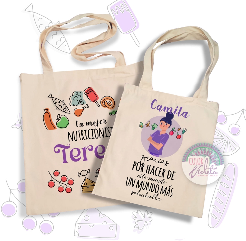 BOLSA ECO CREA NUTRICIONISTA Y KINESIÓLOGO