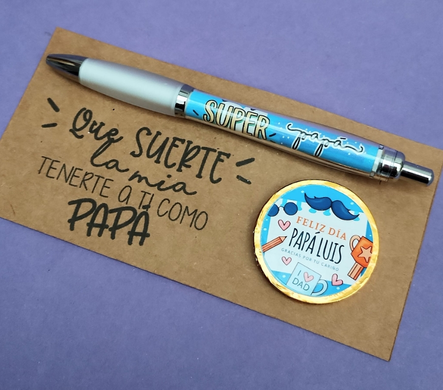 LÁPIZ + MONEDA CHOCOLATE PAPÁ