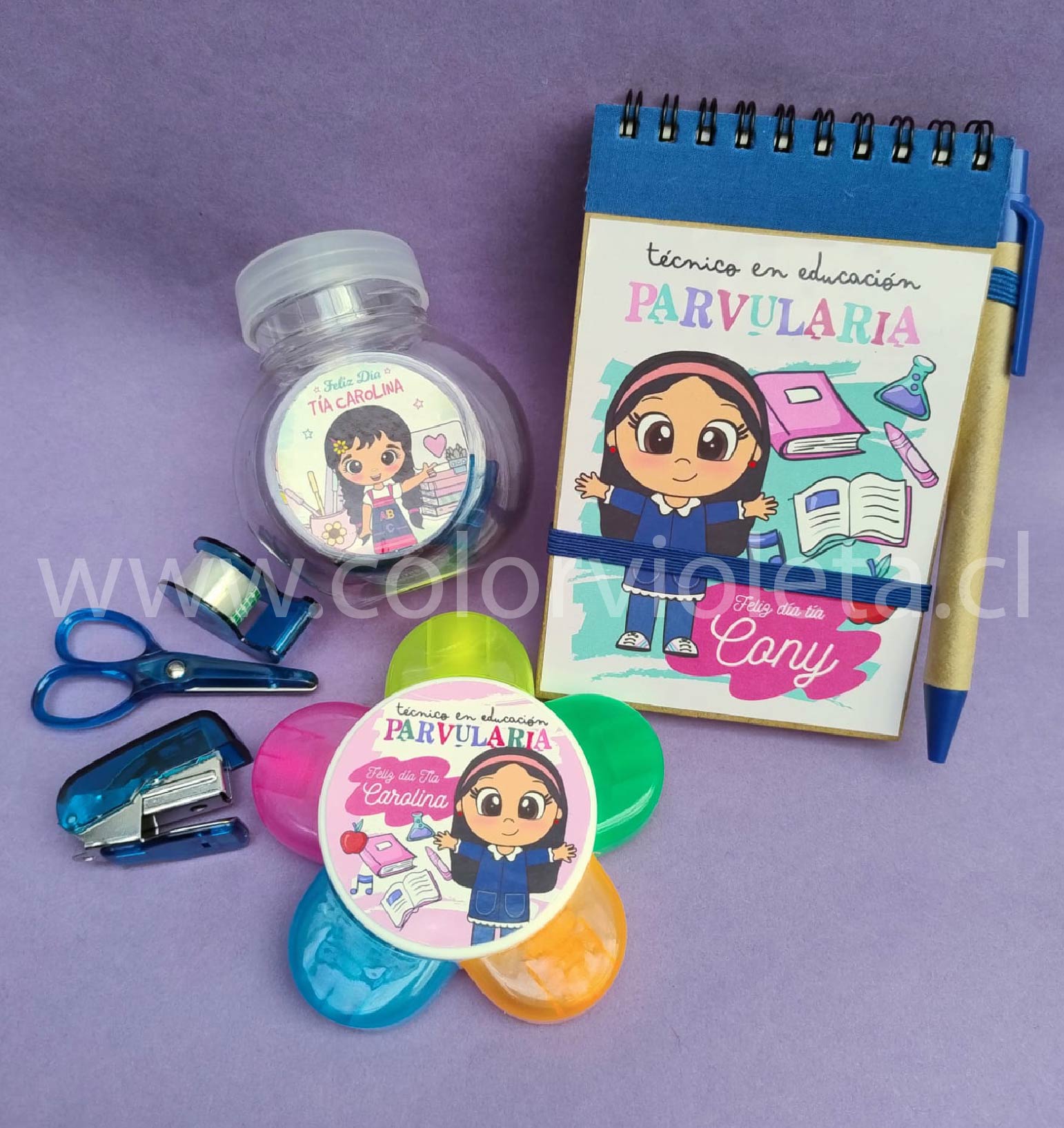 SET ESCRITORIO CON LIBRETA Y DESTACADOR