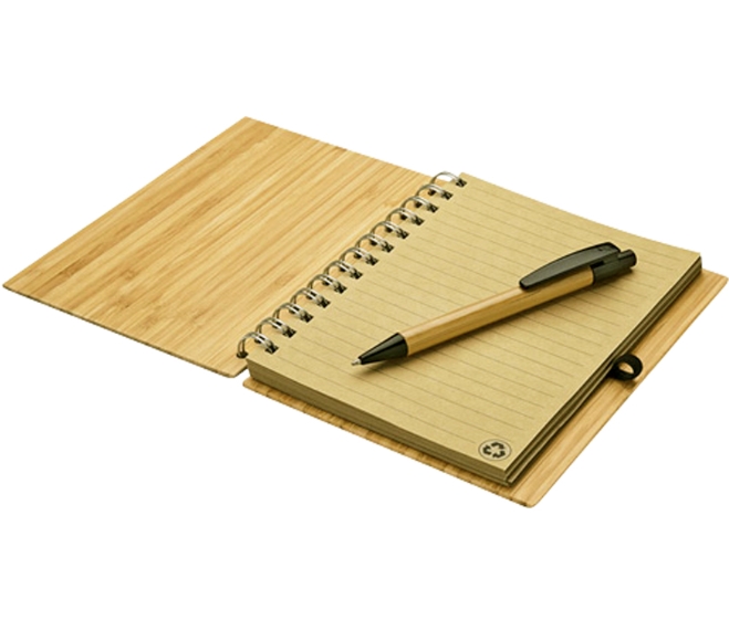 CUADERNO BAMBOO CON LÁPIZ GRABADO - Imagen 2