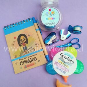 SET ESCRITORIO CON LIBRETA Y DESTACADOR PROFESOR(A)