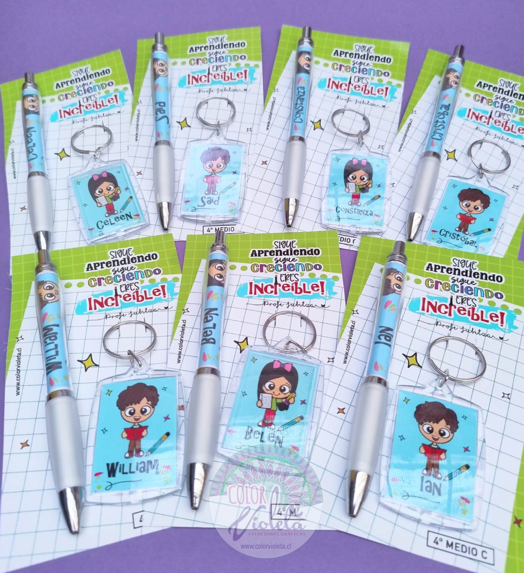 SET LÁPIZ PASTA + LLAVERO ALUMNO