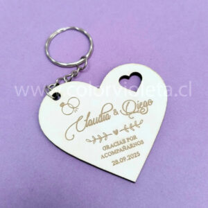 LLAVERO CORAZÓN MATRIMONIO