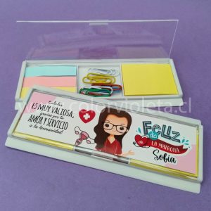 CAJITA PORTANOTAS Y CLIPS MATRONA